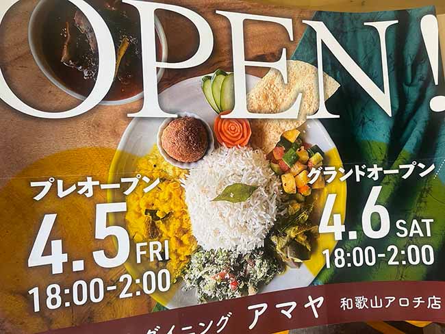 スリランカダイニング アマヤ 和歌山アロチ店