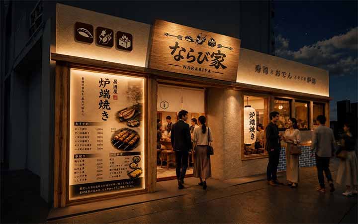 寿司とおでん時々炉端 ならびや 京都桂店